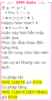 tin nhan chuc tet 2014